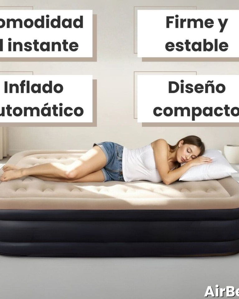 ComfortPlus™™ – Colchón Inflable Premium con Bomba Eléctrica Integrada