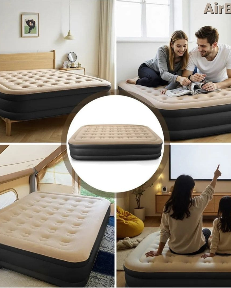 ComfortPlus™™ – Colchón Inflable Premium con Bomba Eléctrica Integrada