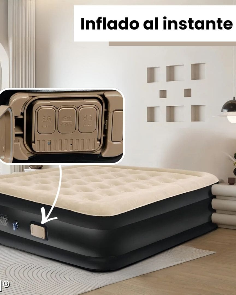ComfortPlus™™ – Colchón Inflable Premium con Bomba Eléctrica Integrada