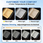 Smart LED Reading Light, Book Lamp Box, Rechargeable Transparent LED Flat Reading Light, with Timer, Doodle Desktop Study Light, the Dream Light for Quiet Readers.