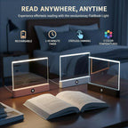 Smart LED Reading Light, Book Lamp Box, Rechargeable Transparent LED Flat Reading Light, with Timer, Doodle Desktop Study Light, the Dream Light for Quiet Readers.