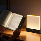 Smart LED Reading Light, Book Lamp Box, Rechargeable Transparent LED Flat Reading Light, with Timer, Doodle Desktop Study Light, the Dream Light for Quiet Readers.