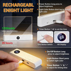 Smart LED Reading Light, Book Lamp Box, Rechargeable Transparent LED Flat Reading Light, with Timer, Doodle Desktop Study Light, the Dream Light for Quiet Readers.